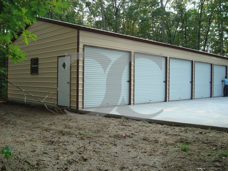 Enclosed Steel Building | Vertical Roof | 24W x 51L x 10H | Workshop Enclosed Steel Building | Vertical Roof | 24W x 51L x 10H | Workshop