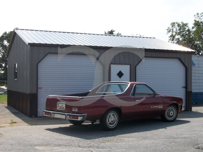 Garage | Vertical Roof | 24W x 26L x 9H` | Side Entry Deluxe All-Vertical Garage | Vertical Roof | 24W x 26L x 9H` | Side Entry Deluxe All-Vertical