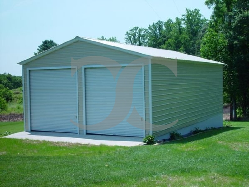 Metal Garage | Vertical Roof | 22W x 31L x 11H | 2-Car Garage Metal Garage | Vertical Roof | 22W x 31L x 11H | 2-Car Garage