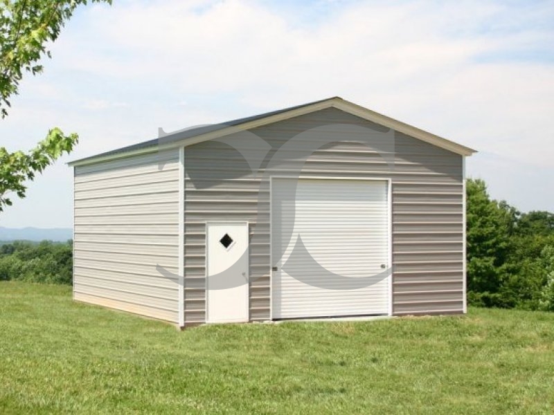 One Car Garage | Vertical Roof | 20W x 26L x 11H | Metal Garage One Car Garage | Vertical Roof | 20W x 26L x 11H | Metal Garage